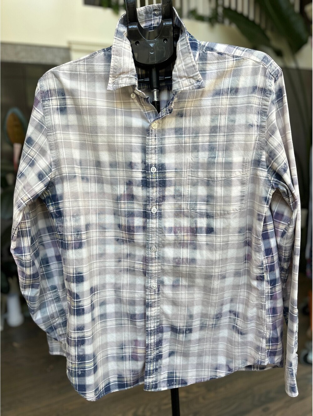 Upcyled Flannel Shirt | Distressed | One of a Kind | Wearable Art
